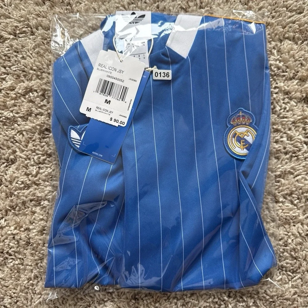 Brand New With Tags adidas Originals Real Madrid Terrace Icons Jersey - Size M